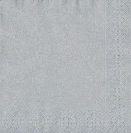 Lunch-Servietten 3-lagig Silber 33x33cm in der Gruppe Nach Produkt einkaufen / Servietten / Lunch-Servietten bei Duni GmbH (105805r)