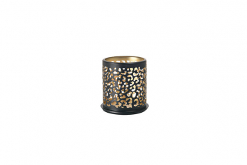 Kerzenhalter Safari Leopard Schwarz/Gold in der Gruppe Nach Produkt einkaufen / Kerzen & LED / Kerzenhalter bei Duni GmbH (191159)