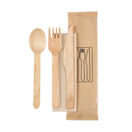 Besteckset Holz 16/16,5/16 cm in der Gruppe Nach Produkt einkaufen / Besteck / Besteckset bei Duni GmbH (192224)