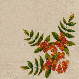 Lunch-Serviette 2-lagig 33x33cm Vogelbeere - Paper + Design in der Gruppe Nach Produkt einkaufen / Servietten / Paper + Design bei Duni GmbH (192805)