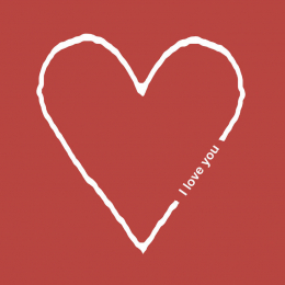 Lunch-Servietten 3-lagig 33x33cm I Love You - Paper + Design in der Gruppe Nach Produkt einkaufen / Servietten / Paper + Design bei Duni GmbH (195262)