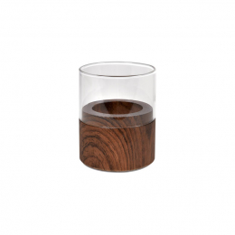 LED-Kerzenhalter aus Glas Neat Wood Dark in der Gruppe Nach Produkt einkaufen / Kerzen & LED / LED-Kerzen bei Duni GmbH (195780)