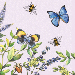 Lunch-Servietten 3-lagig  33x33cm Cheery Butterflies in der Gruppe Nach Produkt einkaufen / Servietten / Lunch-Servietten bei Duni GmbH (197513)