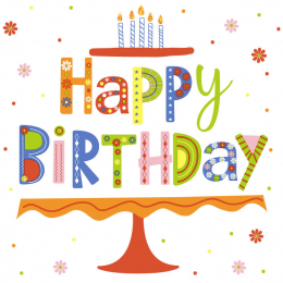 Lunch-Serviette 3-lagig 33x33cm Happy Birthday - Paper + Design in der Gruppe Nach Produkt einkaufen / Servietten / Paper + Design bei Duni GmbH (198282)
