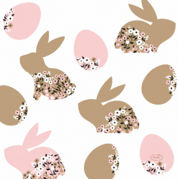 Lunch-Servietten 3-lagig 33x33cm Blooming Bunnies in der Gruppe Nach Produkt einkaufen / Servietten / Lunch-Servietten bei Duni GmbH (200763)