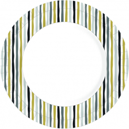 Pappteller 22cm Stripes Schwarz in der Gruppe Nach Produkt einkaufen / Teller / Speiseteller bei Duni GmbH (201225)