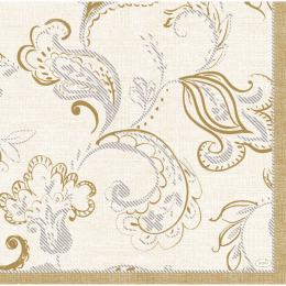 Dinner-Servietten Bio Dunisoft 40x40cm Golden Grace White in der Gruppe Nach Produkt einkaufen / Servietten / Bio Dunisoft bei Duni GmbH (201239)