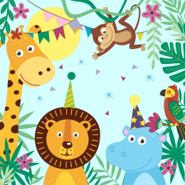 Lunch-Serviette 3-lagig 33x33cm Party Animals - Paper + Design in der Gruppe Nach Produkt einkaufen / Servietten / Paper + Design bei Duni GmbH (201878)