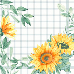 Dinner-Servietten Dunisoft 40x40cm Sunflower Day in der Gruppe Nach Produkt einkaufen / Servietten / Dinner-Servietten bei Duni GmbH (202462)