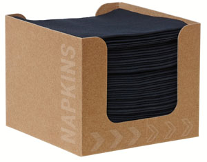 Cocktail-Servietten Bio Dunisoft im Spender 20x20cm Schwarz in der Gruppe Nach Produkt einkaufen / Servietten / Bio Dunisoft bei Duni GmbH (202945)