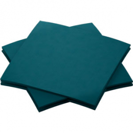 Cocktail-Servietten Bio Dunisoft 20x20cm Ocean Teal in der Gruppe Nach Produkt einkaufen / Servietten / Bio Dunisoft bei Duni GmbH (202953)