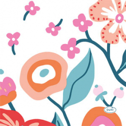 Cocktail-Servietten 3-lagig 24x24cm Vibrant Bloom in der Gruppe Nach Produkt einkaufen / Servietten / Cocktail-Servietten bei Duni GmbH (205111)