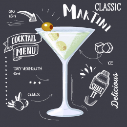 Cocktail-Servietten 3-lagig 24x24cm Martini - Paper + Design in der Gruppe Nach Produkt einkaufen / Servietten / Paper + Design bei Duni GmbH (206122)