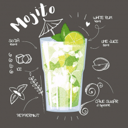 Cocktail-Servietten 3-lagig 24x24cm Mojito - Paper + Design in der Gruppe Nach Produkt einkaufen / Servietten / Paper + Design bei Duni GmbH (206123)