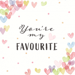 Lunch-Serviette 3-lagig 33x33cm You're my favourite - Paper + Design in der Gruppe Nach Produkt einkaufen / Servietten / Paper + Design bei Duni GmbH (206161)