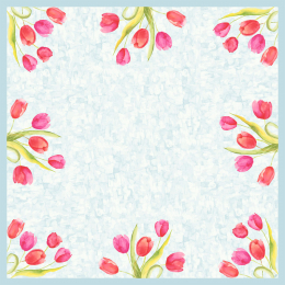 Mitteldecke Dunicel 84x84cm Painted Tulips in der Gruppe Nach Produkt einkaufen / Tischdecken / Mitteldecken bei Duni GmbH (206381)