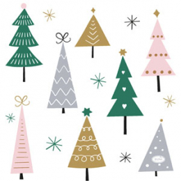 Lunch-Servietten 3-lagig 33x33cm Noel Trees in der Gruppe Nach Produkt einkaufen / Servietten / Lunch-Servietten bei Duni GmbH (207424)