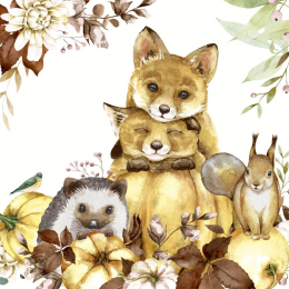 Lunch-Serviette 3-lagig 33x33cm Nature Cuteness - Paper + Design in der Gruppe Nach Produkt einkaufen / Servietten / Lunch-Servietten bei Duni GmbH (207458)