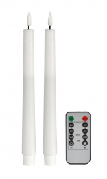 Leuchterkerzen LED 22cm Wei 2er-Pack in der Gruppe Nach Produkt einkaufen / Kerzen & LED / LED-Kerzen bei Duni GmbH (207861)