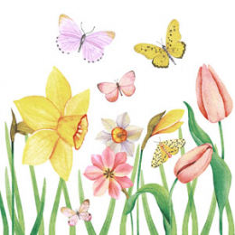 Lunch-Servietten 3-lagig 33x33cm Butterfly Meadow - Paper + Design in der Gruppe Nach Produkt einkaufen / Servietten / Paper + Design bei Duni GmbH (208832)