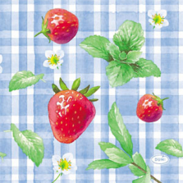 Cocktail-Servietten 3-lagig 24x24cm Strawberry Picnic in der Gruppe Nach Produkt einkaufen / Servietten / Cocktail-Servietten bei Duni GmbH (209123)