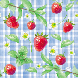 Lunch-Servietten 3-lagig 33x33cm Strawberry Picnic in der Gruppe Nach Produkt einkaufen / Servietten / Lunch-Servietten bei Duni GmbH (209124)
